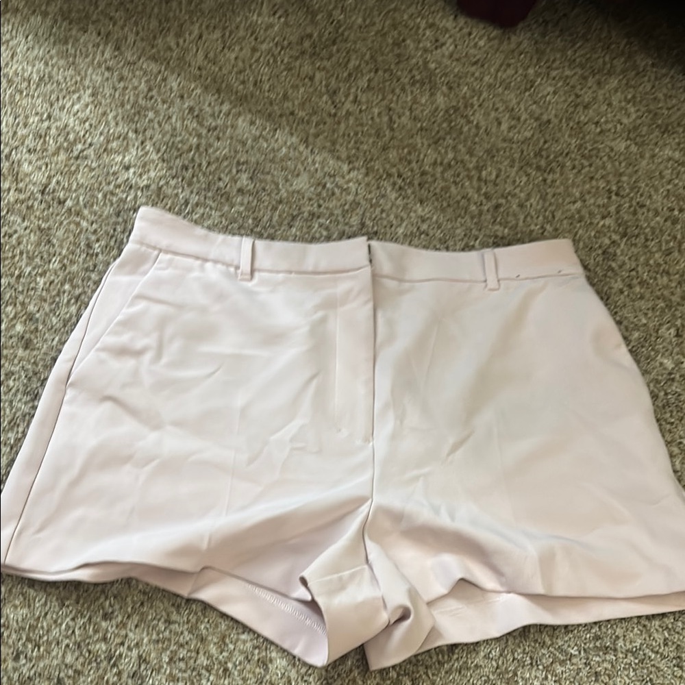 Light Pink Tailored Shorts